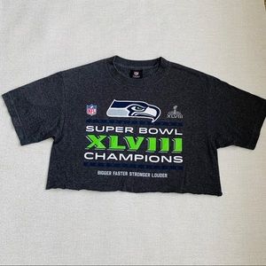 Seattle Seahawks Super Bowl crop t-shirt